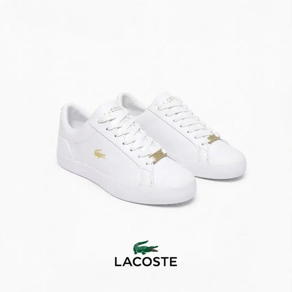 [BUNJANG] Lacoste Women's Sneakers (White/Gold) / 라코스테 여성 스니커즈(화이트/골드)