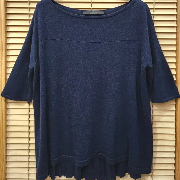 [BUNJANG] Max Mara Women's Short Sleeve Pleated Knit / 막스마라 여성 플리츠 반팔니트