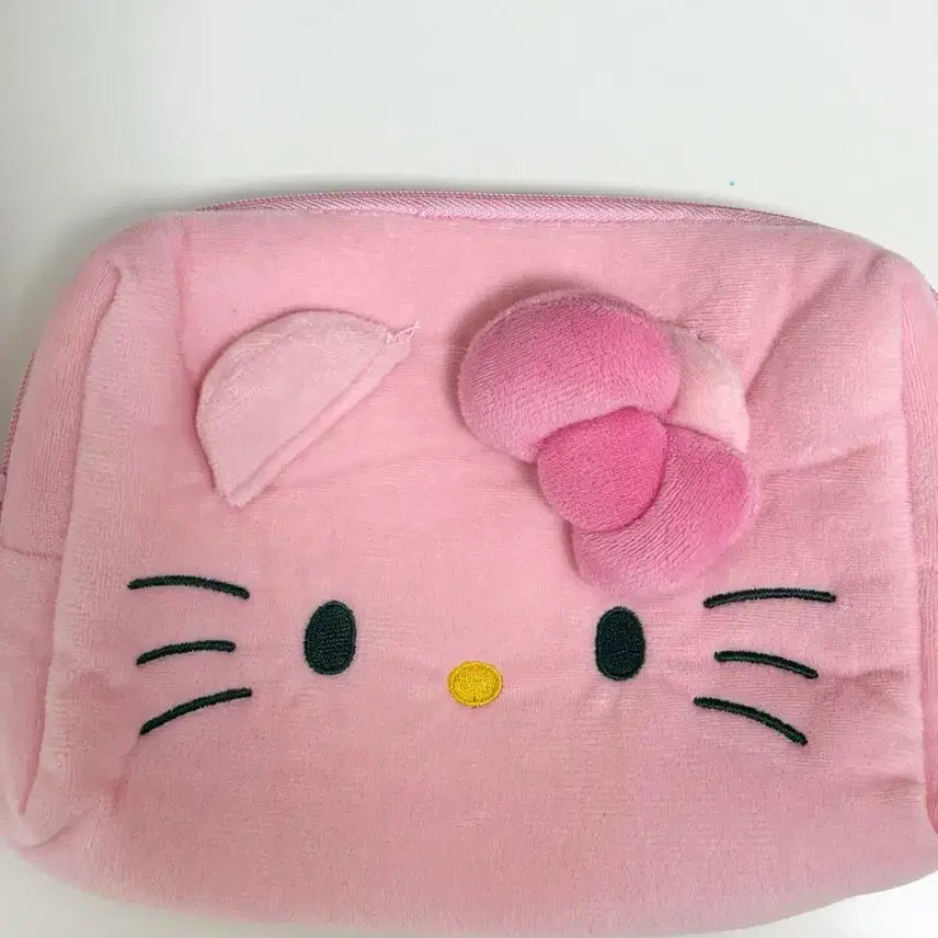 [BUNJANG] Daiso Hello Kitty Pink Large Pouch / [미사용] 다이소 헬로키티 키티 핑크 파우치 대형