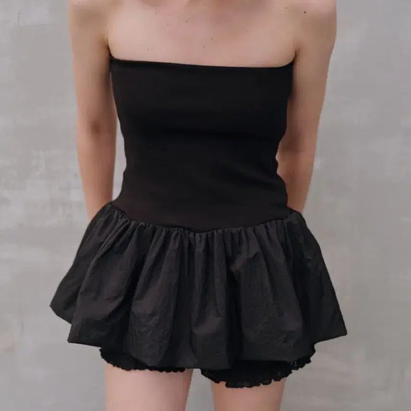[BUNJANG] Lily Cote Tube Top Black / 릴리코츠 튜브탑 블랙