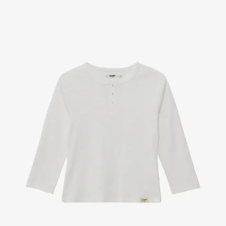 [BUNJANG] Glowny 7/10 Sleeve Button Fly T-Shirt White XL / (새상품) 글로니 7부 기장 버튼 플라이 티셔츠