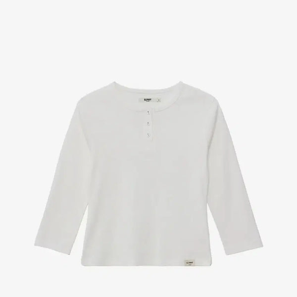 [BUNJANG] Glowny 7/10 Sleeve Button Fly T-Shirt White XL / (새상품) 글로니 7부 기장 버튼 플라이 티셔츠