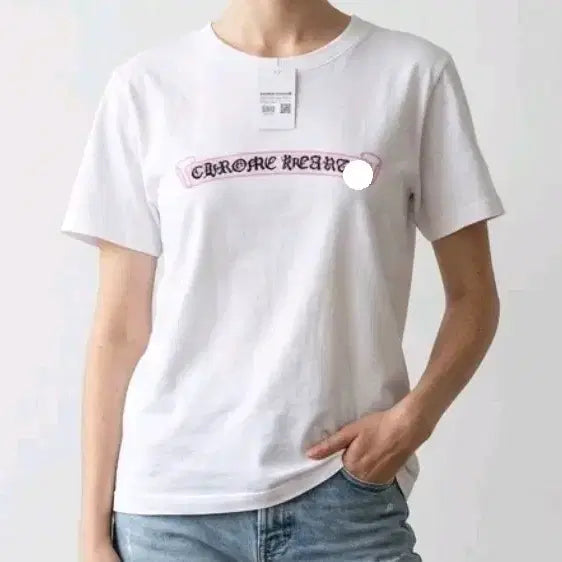 [BUNJANG] Chrome Hearts Logo T-Shirt Pink/White/Black / 크롬하츠 반팔티 핑크 로고 화이트 /블랙