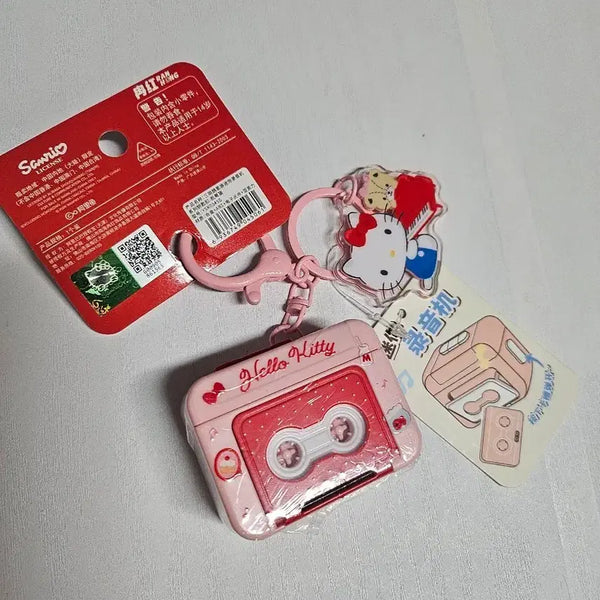 [BUNJANG] Sanrio Genuine Kitty Voice Recorder Keychain / (새상품) 산리오 정품 키티 녹음기 키링