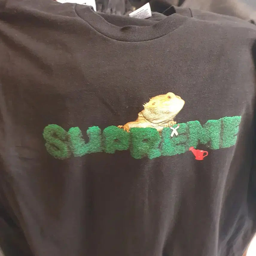 [BUNJANG] Supreme Lizard Graphic T-Shirt XL Black / 슈프림 도마뱀 반팔티 XL 사이즈