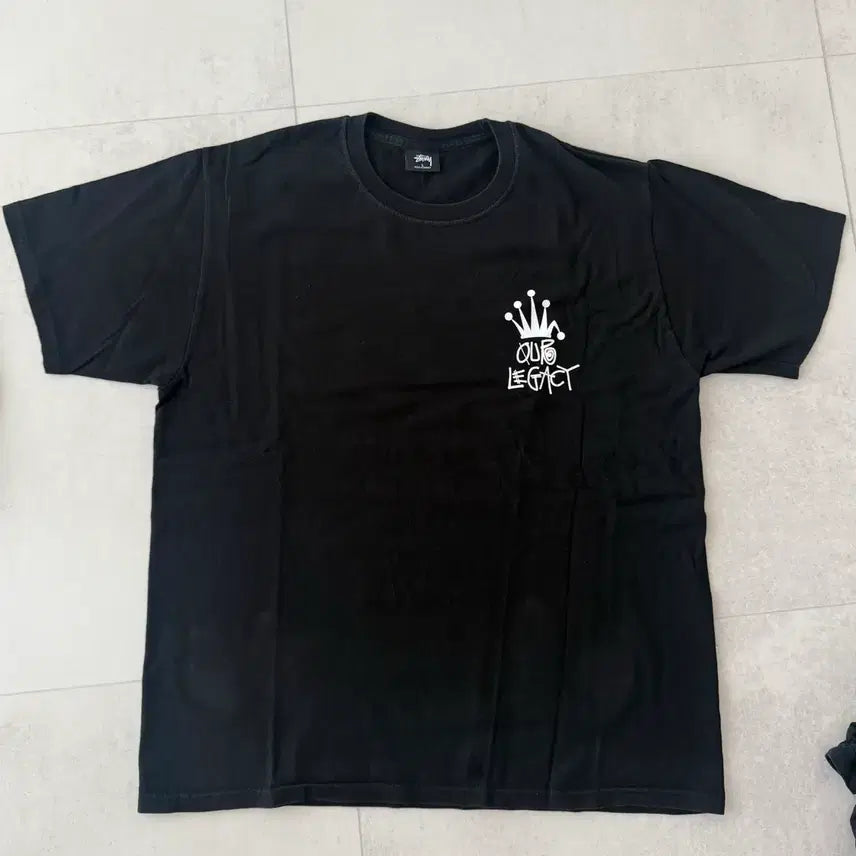 [BUNJANG] Stussy x OUR LEGACY Crown Short Sleeve T-Shirt L / 스투시 아워레가시 크라운 반팔 티셔츠 L