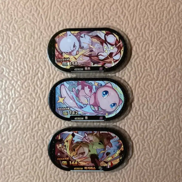 [BUNJANG] Pokemon TCG Tag Battle Chip Set / [미사용] 포켓몬 태그스타 6성 3개 + 5성 서비스 뮤츠 뮤 일괄 정품