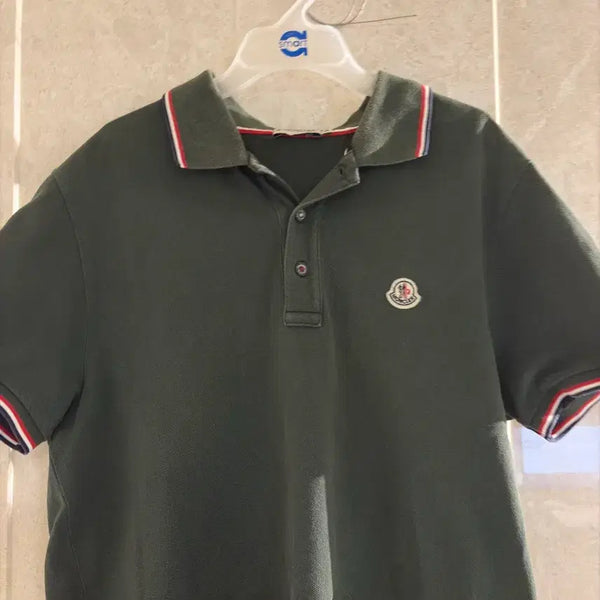 [BUNJANG] Moncler Polo Shirt Khaki M / 몽클레어 카라티m