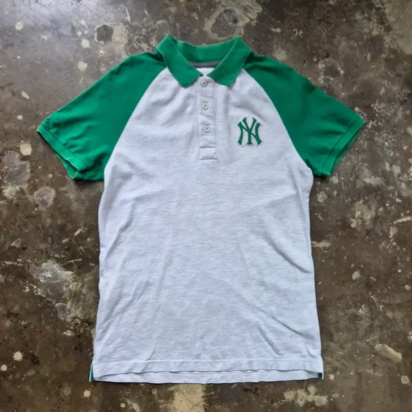 [BUNJANG] MLB New York Yankees Short-Sleeve Polo T-Shirt / 95) MLB 앰엘비 뉴욕 양키스 반팔 카라티 카라티셔츠