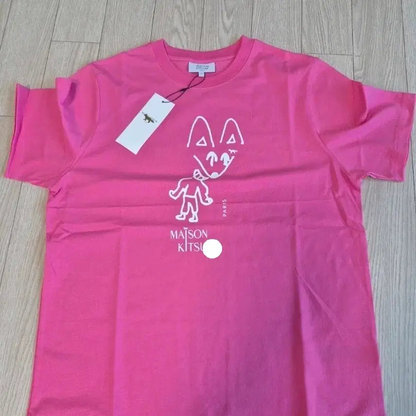 [BUNJANG] Maison Kitsuné Fox Head T-Shirt Pink / 새제품)메종키츠네 폭스헤드 반팔티 핑크
