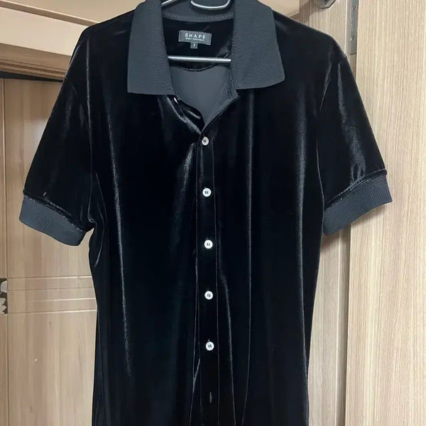 [BUNJANG] Shape Boutique Velour (Velvet) Collar Shirt Size 1 / 쉐입부티크 벨루어(벨벳) 카라셔츠 1사이즈
