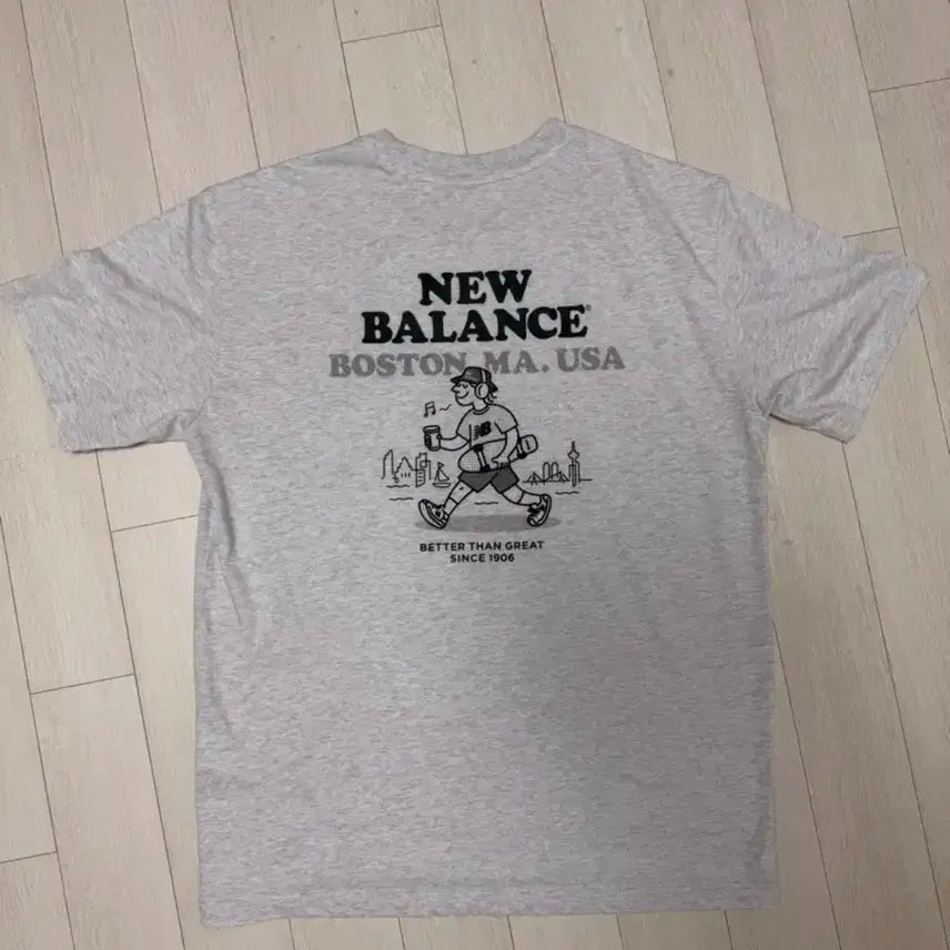 [BUNJANG] New Balance Graphic T-Shirt Grey / 뉴발란스 반팔티 그레이