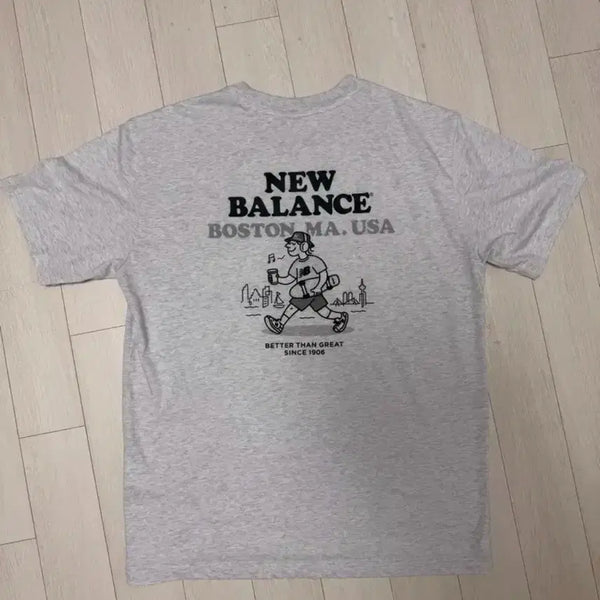 [BUNJANG] New Balance Graphic T-Shirt Grey / 뉴발란스 반팔티 그레이