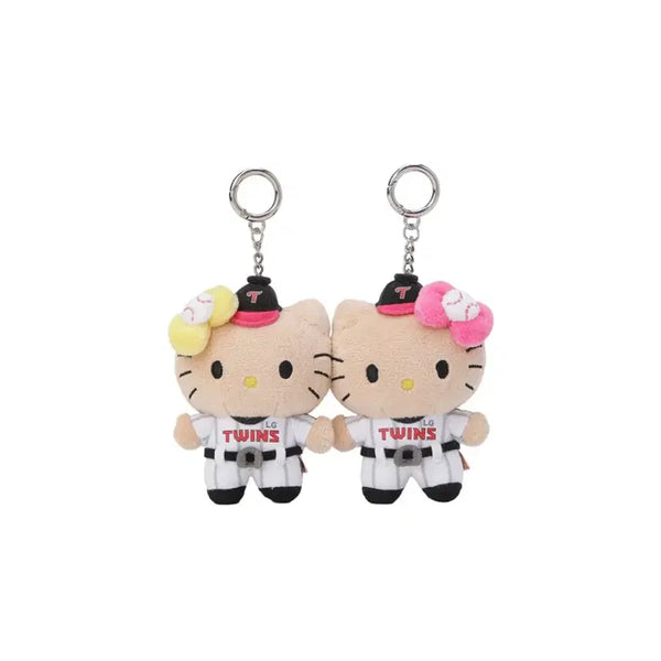 [BUNJANG] LG Twins x Hello Kitty Collaboration Magnet Doll Keyring / 엘지트윈스 태닝 헬로키티 콜라보 마그넷 인형 키링