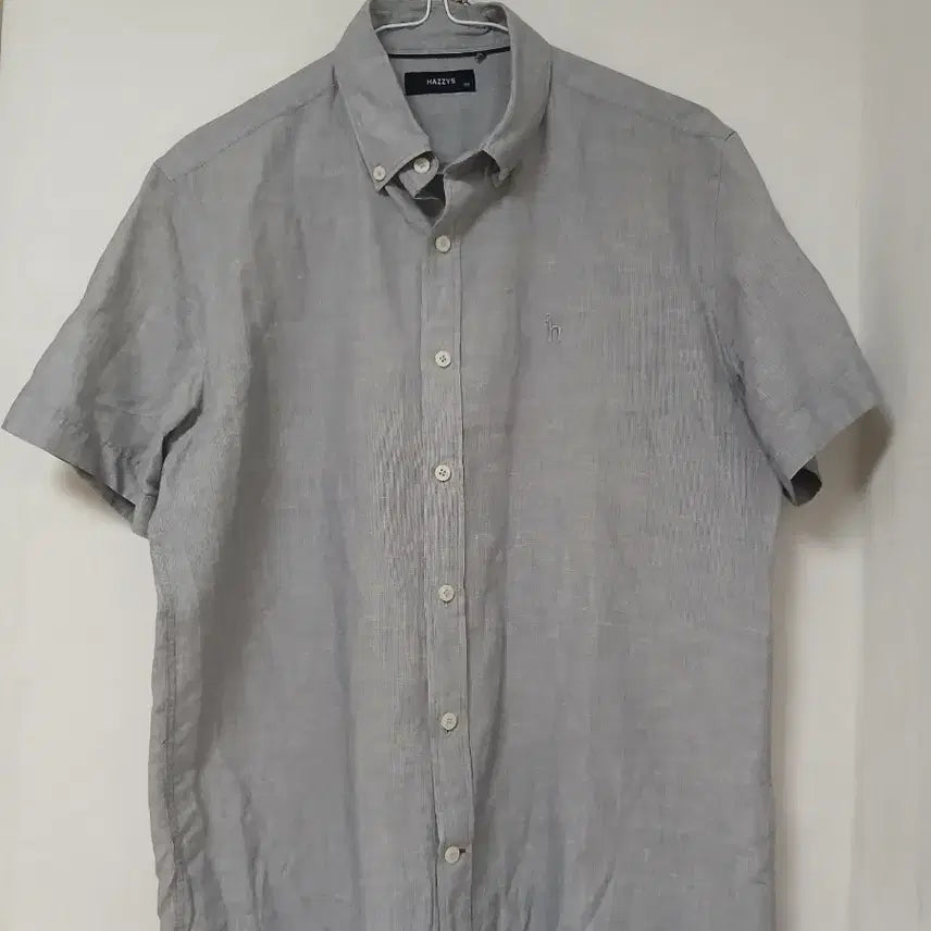 [BUNJANG] Hazzys Men's Short Sleeve Shirt Grey Size 100 / 헤지스 반팔 셔츠 그레이 100