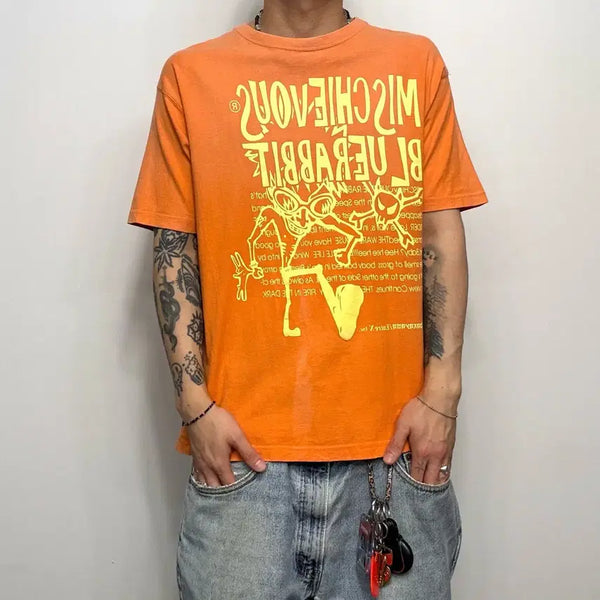 [BUNJANG] MISCHIEVOUS 00s Y2K Vintage Character T-Shirt / 00s MISCHIEVOUS 미스치버스 y2k 빈티지 티셔츠