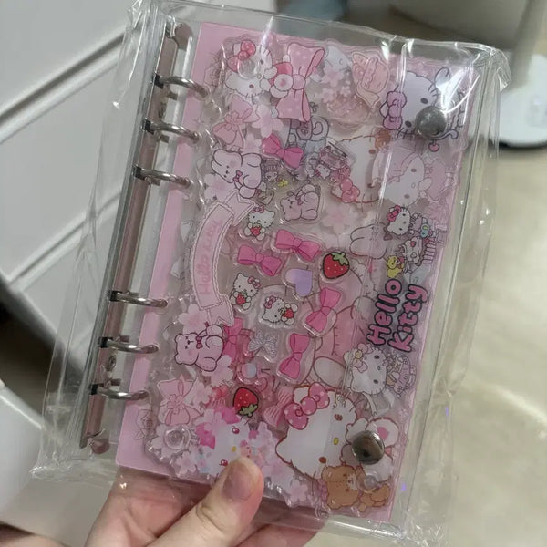 [BUNJANG] Sanrio Hello Kitty Acrylic Binder Diary / 새상품 키티 아크릴바인더 현금생활 현금 다이어리 아크릴 다이어리