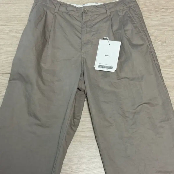 [BUNJANG] Pottery Two Pleats Linen Wide Pants Grey Size 2 / 포터리 투플리츠 린넨 와이드 팬츠 그레이 2