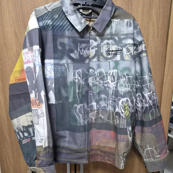 [BUNJANG] Nice Ghost Club Symbol Digital Print Zip Jacket / symbol digital print zip jacket night