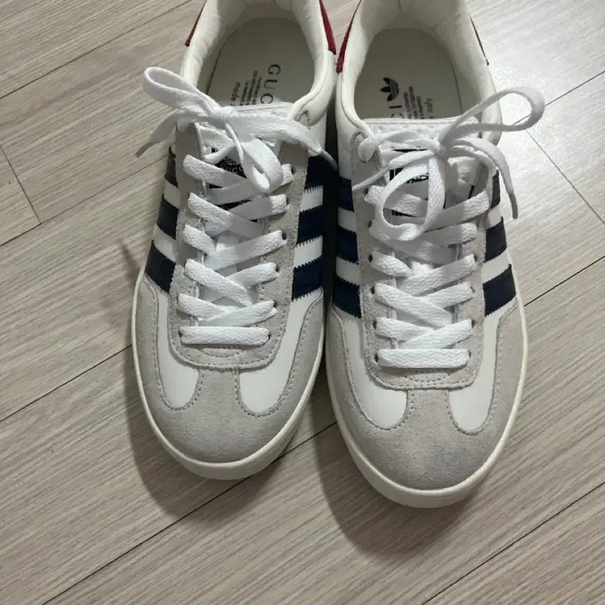 [BUNJANG] Adidas x Gucci Gazelle Sneakers White 250 / 아디다스 구찌 스니커즈 흰색 250