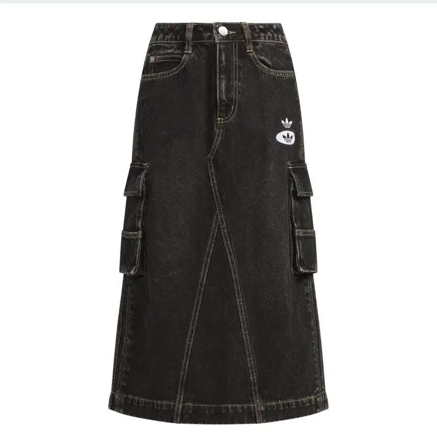 [BUNJANG] Adidas Racing V-Day Denim Skirt JX6864 / 아디다스 데님 스커트 JX6864