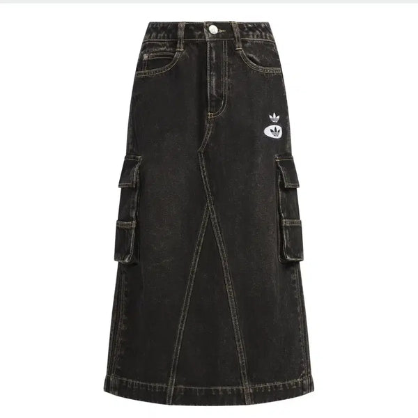 [BUNJANG] Adidas Racing V-Day Denim Skirt JX6864 / 아디다스 데님 스커트 JX6864