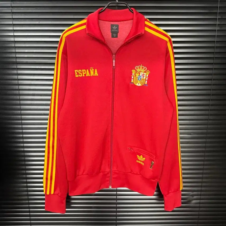 [BUNJANG] Adidas Spain World Cup Track Top Full Zip Jersey Red Size 100 / 아디다스 스페인 져지 레드 트랙탑 피파 월드컵 집업 100 축구 유니폼