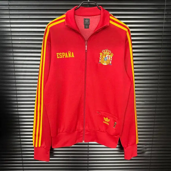 [BUNJANG] Adidas Spain World Cup Track Top Full Zip Jersey Red Size 100 / 아디다스 스페인 져지 레드 트랙탑 피파 월드컵 집업 100 축구 유니폼