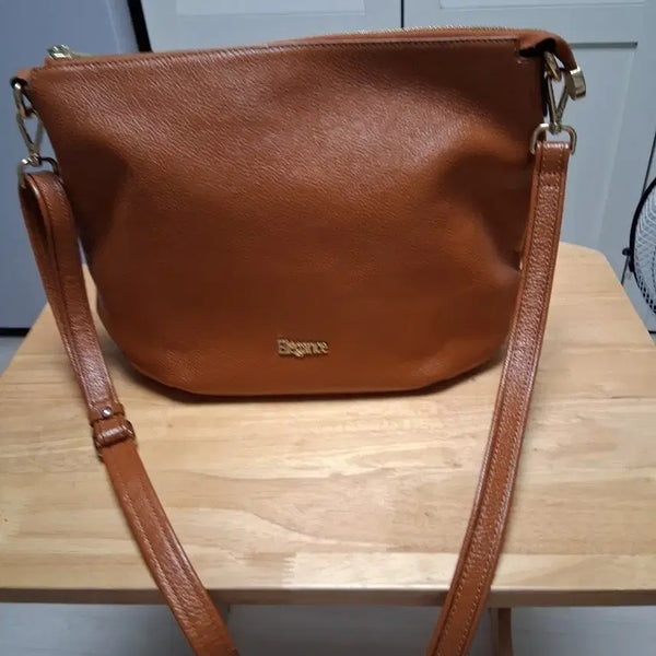 [BUNJANG] Elegance Brown Leather Shoulder Bag / 엘레강스 브라운 가죽솔더백 사이즈 31**33 디자인강추 실착별로