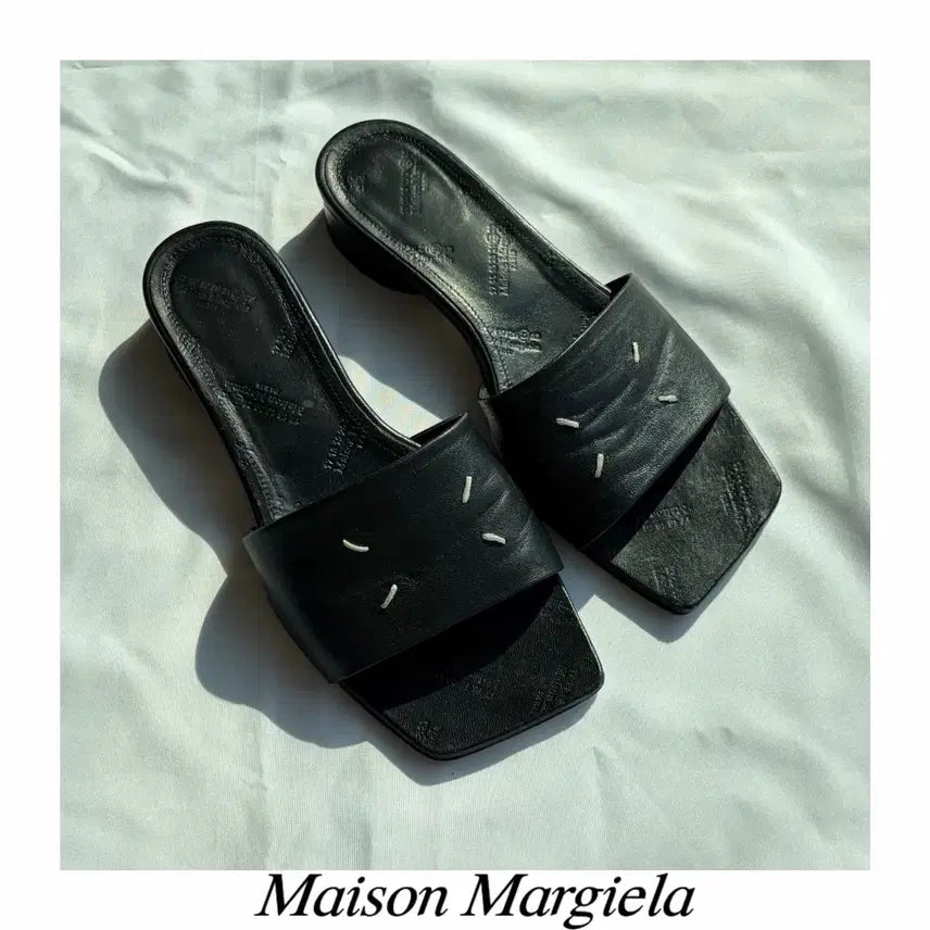 [BUNJANG] Maison Margiela Square-Toe Stitch Leather Sandals / 마르지엘라 스퀘어토 스티치 레더 샌들 로퍼 슬리퍼 플립플랍 쪼리