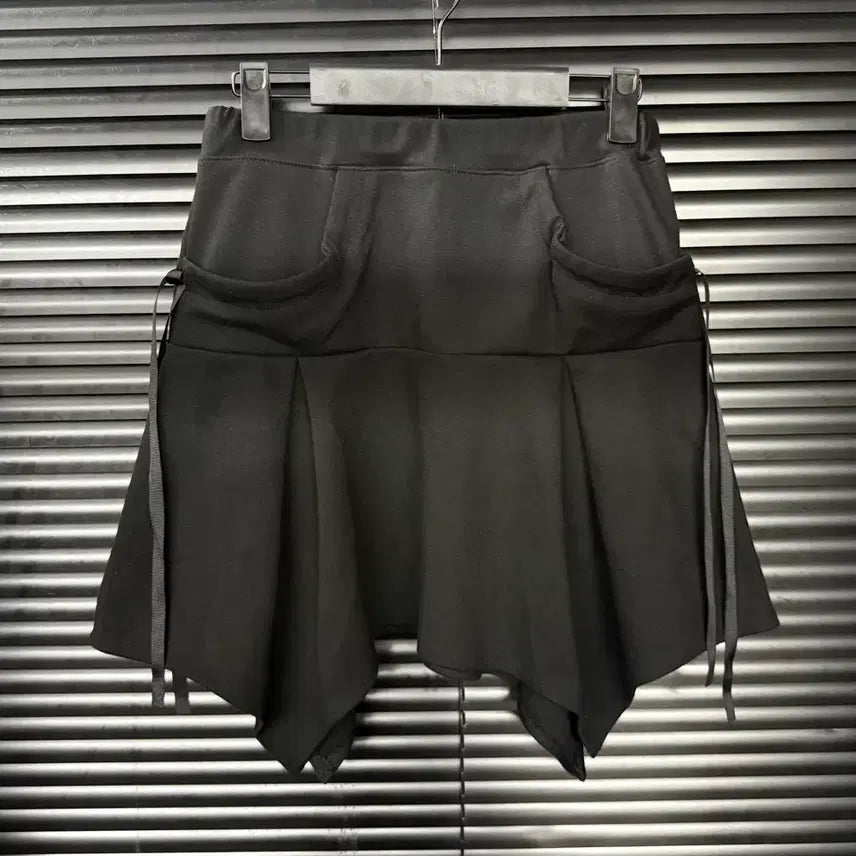 [BUNJANG] NIIER NOR Strap Black Skirt / NIIER NOR 니어노어 끈 블랙 치마 락 시크 고스 펑크 갸루 로리걸