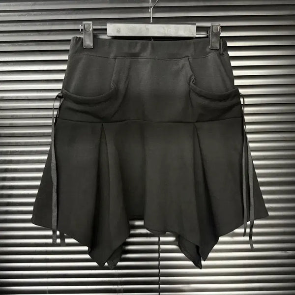 [BUNJANG] NIIER NOR Strap Black Skirt / NIIER NOR 니어노어 끈 블랙 치마 락 시크 고스 펑크 갸루 로리걸