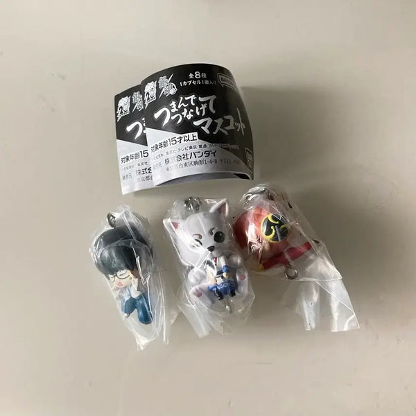 [BUNJANG] Gintama Connecting Gacha Keychain Ball Chain Charms (Sakata Gintoki, Kagura, Shinpachi) / 은혼 연결 대롱가챠 키링 볼체인 고리 사다하루 카구라 신파치