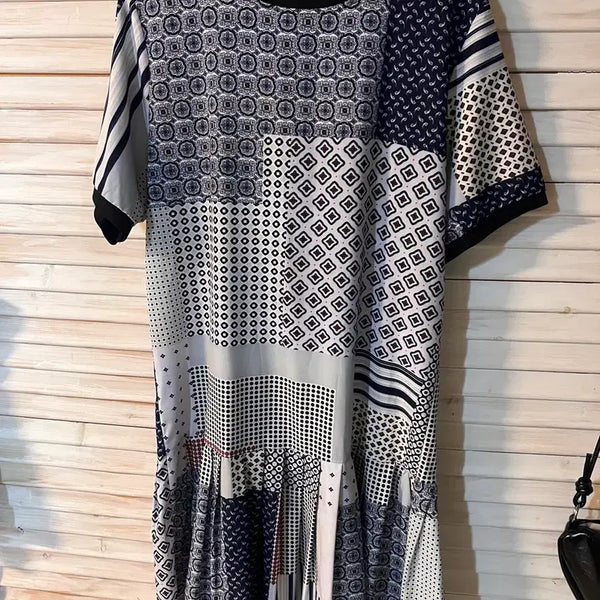 [BUNJANG] Patchwork Long Dress / 패치워크 원피스