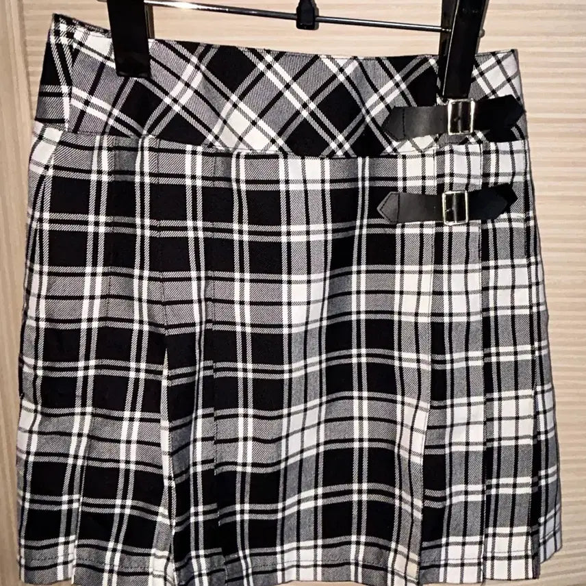 [BUNJANG] Japanese Vintage Punk Buckle Tartan Check Skirt / 일본빈티지 펑크 버클 타탄체크 스커트 치마 매드로즈