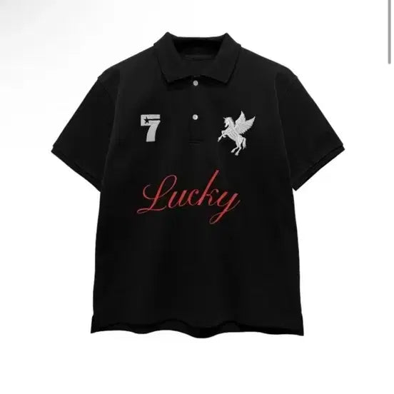 [BUNJANG] IF LUCKIE Coin Seoul Black Polo Shirt M / 아이필럭키 코인서울 블랙 폴로 셔츠 M