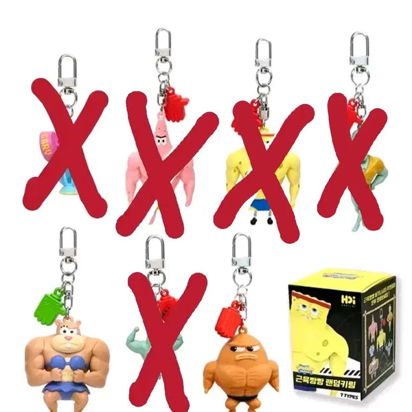 [BUNJANG] SpongeBob Muscle Sponge Random Keyring / 스펀지밥 근육빵빵 랜덤키링