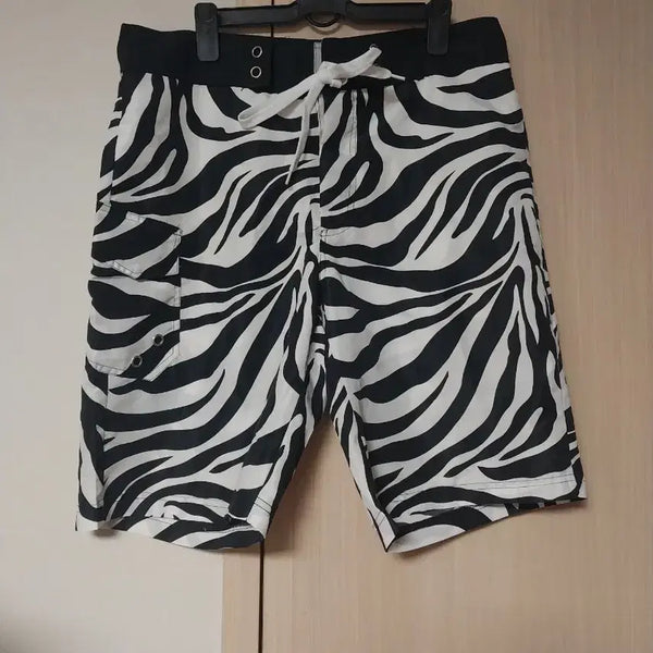 [BUNJANG] Zebra Print Swim Trunks for Men / 얼룩말 무늬 수영복 남성