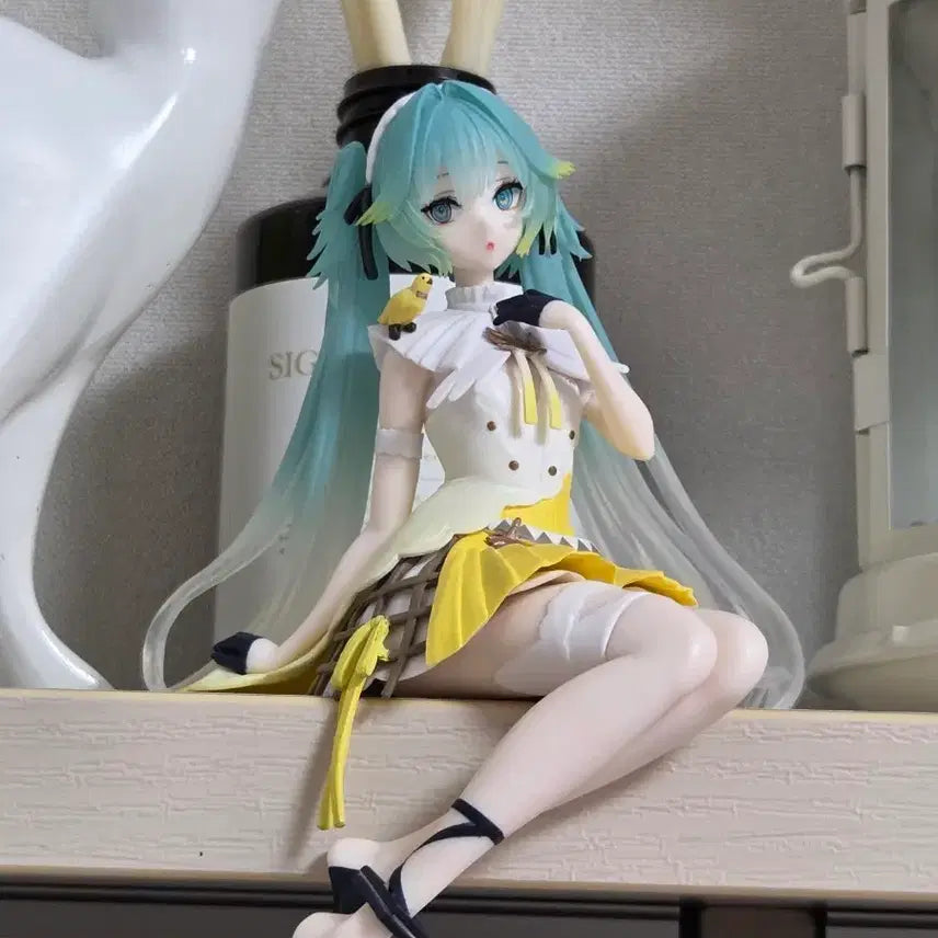 [BUNJANG] Hatsune Miku Canary Noodles Stopper Figure by Furyu / 단순개봉 하츠네 미쿠 카나리아 누들스토퍼 피규어 후류 노랑 새