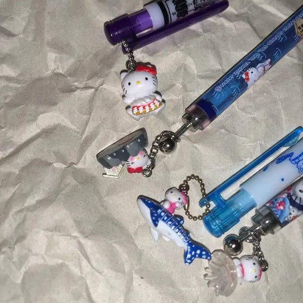 [BUNJANG] Bundle Set Vintage Hello Kitty Strap Charm / 일괄)고전키티볼펜/킽스/키티스트랩/해파리키티/수족관키티/상어/온천/