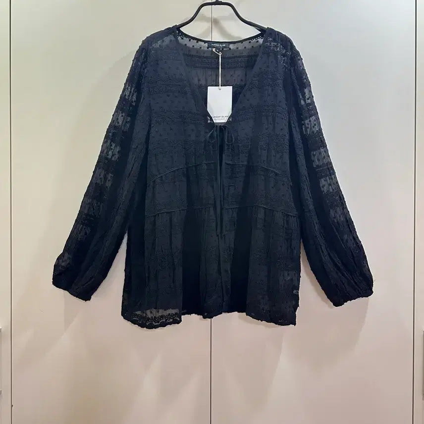 [BUNJANG] Thursday Island 2025 Lace Detail Cardigan Black / 써스데이아일랜드2025새상품 가디건