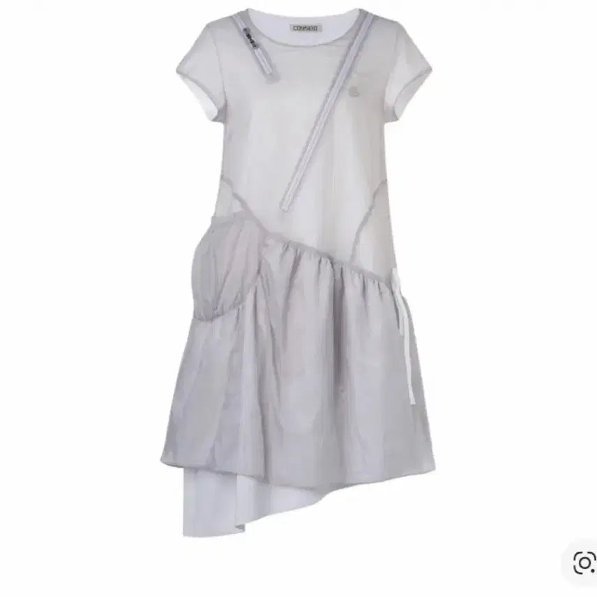 [BUNJANG] Koiseo Puff Shirring Dress Purple Grey / 코이세이오 퍼프 셔링 원피스 퍼플 그레이