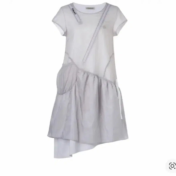 [BUNJANG] Koiseo Puff Shirring Dress Purple Grey / 코이세이오 퍼프 셔링 원피스 퍼플 그레이