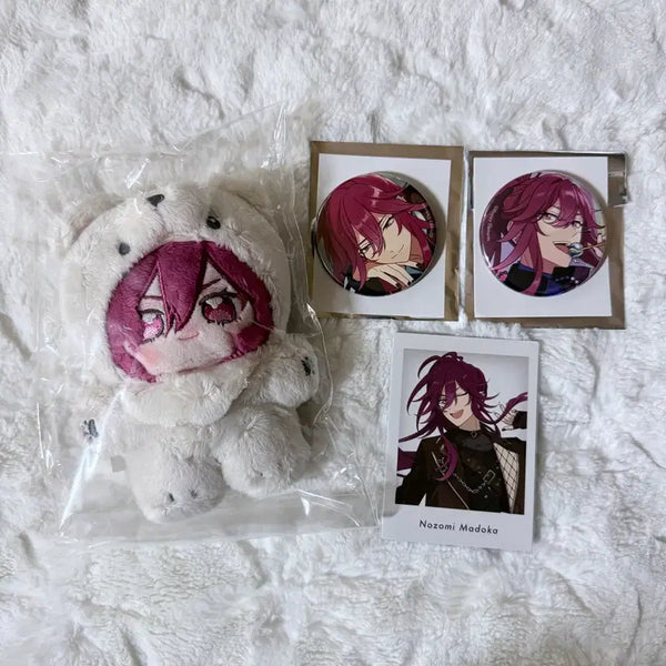 [BUNJANG] Ensemble Stars Madoka Nozomi Bear Plush / 앙스타 마도카 노조미 곰누이 이베코레 캔뱃지 특전 파샷츠 멜로디어스