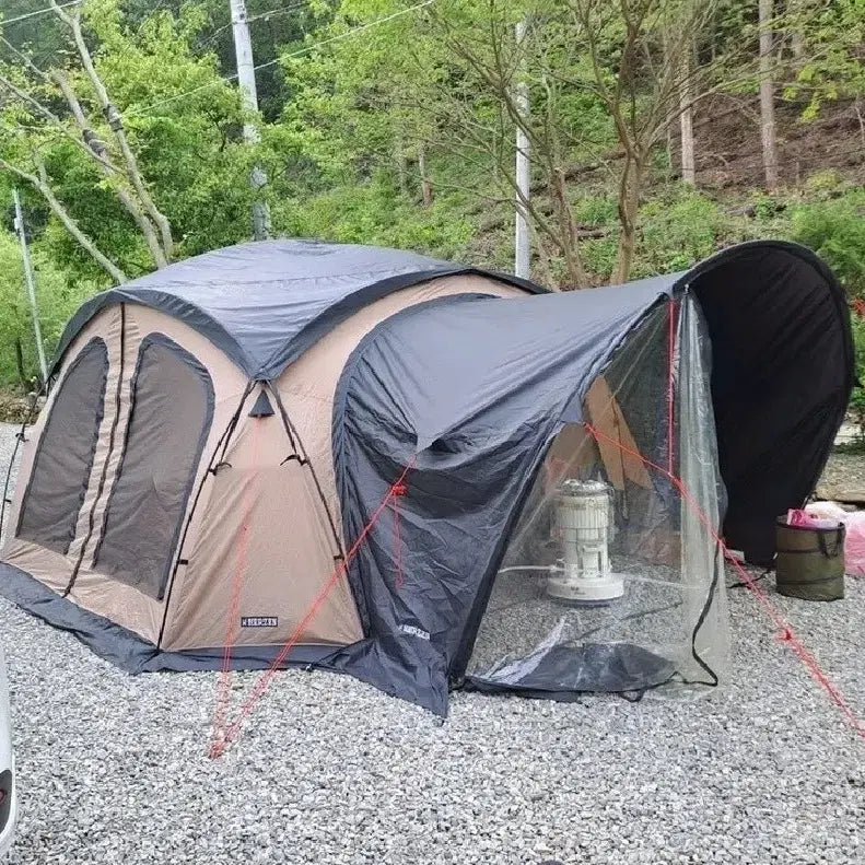 [BUNJANG] Erzen Lounge Shelter S5 (Tan) Camping Equipment Set / 에르젠 캠핑장비 판매합니다 라운지쉘터 S5 탄