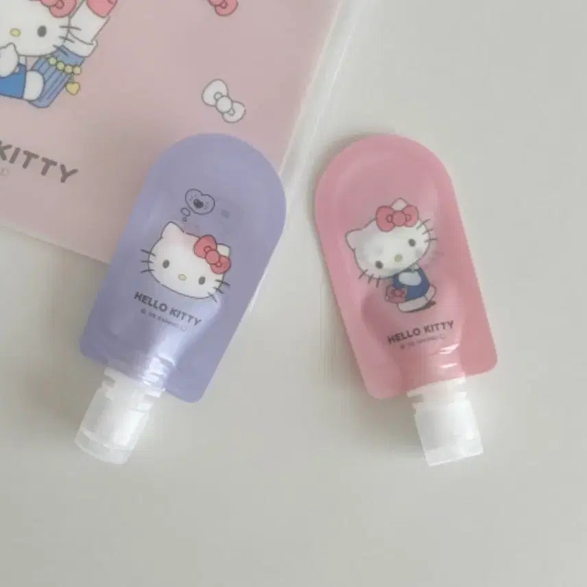 [BUNJANG] Hello Kitty Cosmetic Empty Bottle Set / 헬로키티/헬로키티공병/헬로키티화장품공병/헬로키티파우치공병/키티공병