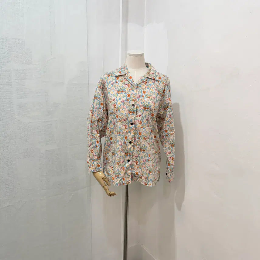 [BUNJANG] Liberty London Floral Print Cotton Shirt / 일본빈티지 liberty 얇은코튼 플라워 꽃무늬셔츠 남방 4840