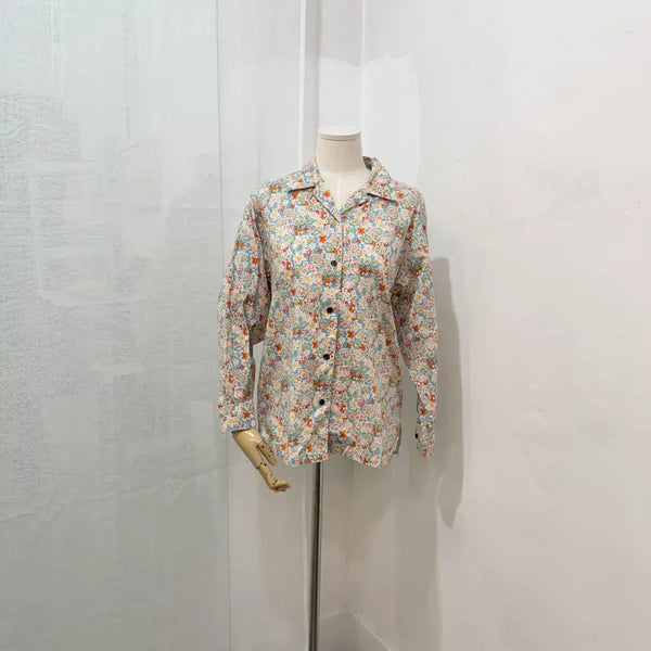 [BUNJANG] Liberty London Floral Print Cotton Shirt / 일본빈티지 liberty 얇은코튼 플라워 꽃무늬셔츠 남방 4840