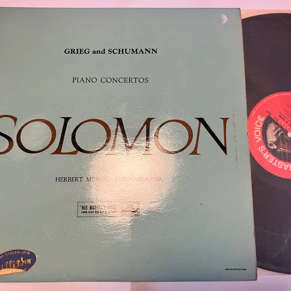 [BUNJANG] Solomon, Herbert Menges, Philharmonia Orchestra - Grieg & Schumann Piano Concertos LP (HMV Mono Original) / 모노초기반) 솔로몬 - 그리그 & 슈만 피아노 협주곡 LP