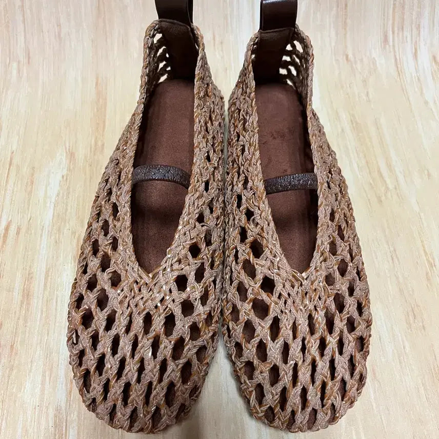 [BUNJANG] Brown Flat Shoes - Size 35 / 브라운 플랫슈즈 35 새상품